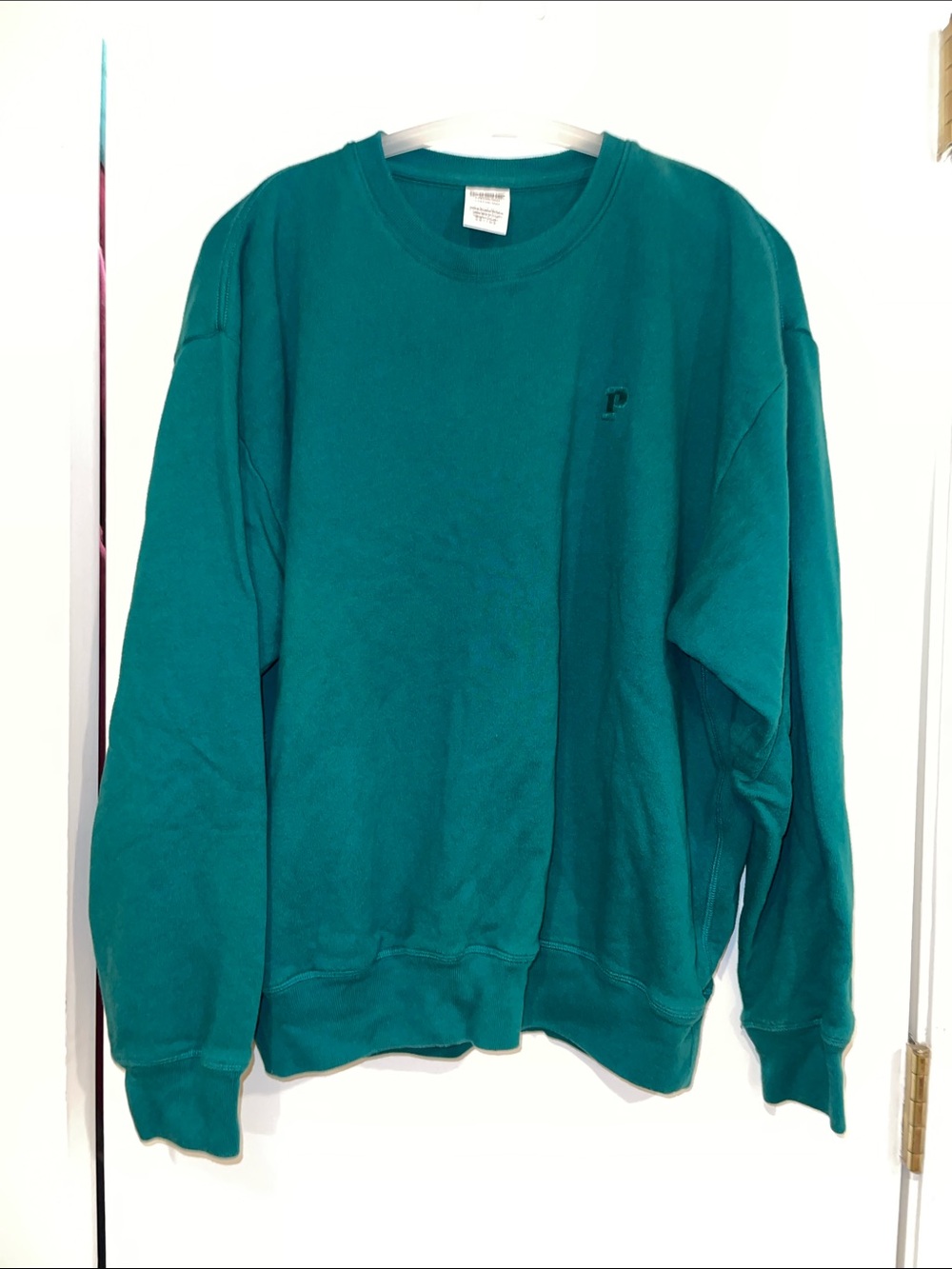PINK Victoria's Secret Teal Crewneck Sweatshirt